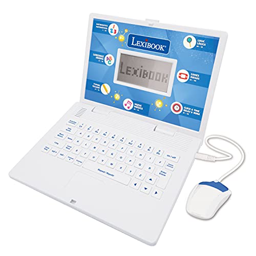 Lexibook  Educational and Bilingual Laptop SpanishEnglish  Toy for Children with 124 Activities to Learn Mathematics Dactylography Logic Clock Reading Play Games and Music  JC598i2 - Image 1