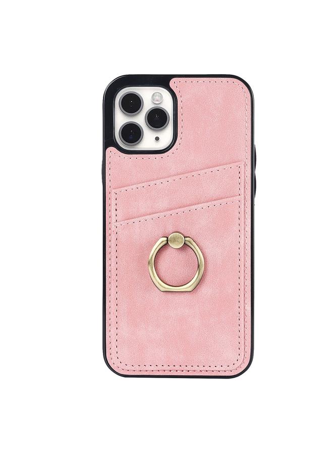 Zaboon Case For iPhone 11 Pro Max Vintage Patch Leather Phone Case with Ring Holder - Image 3