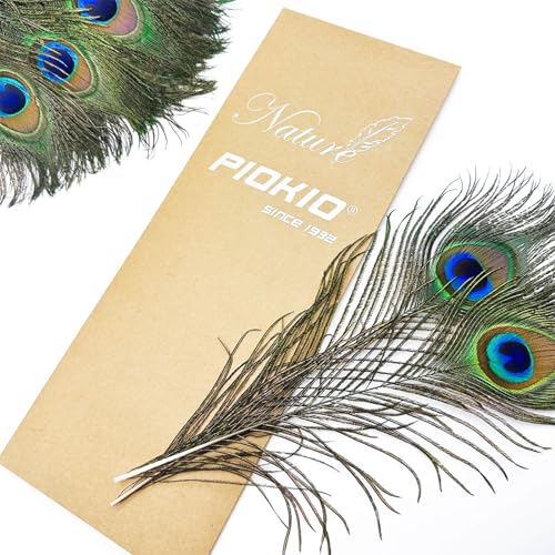 Piokio 50 pcs Peacock Feathers in Bulk 10-12 inch(25-30 cm) Bulk for DIY Craft, Craft Vase Wedding Home Party Christmas Day Decoration - Image 3