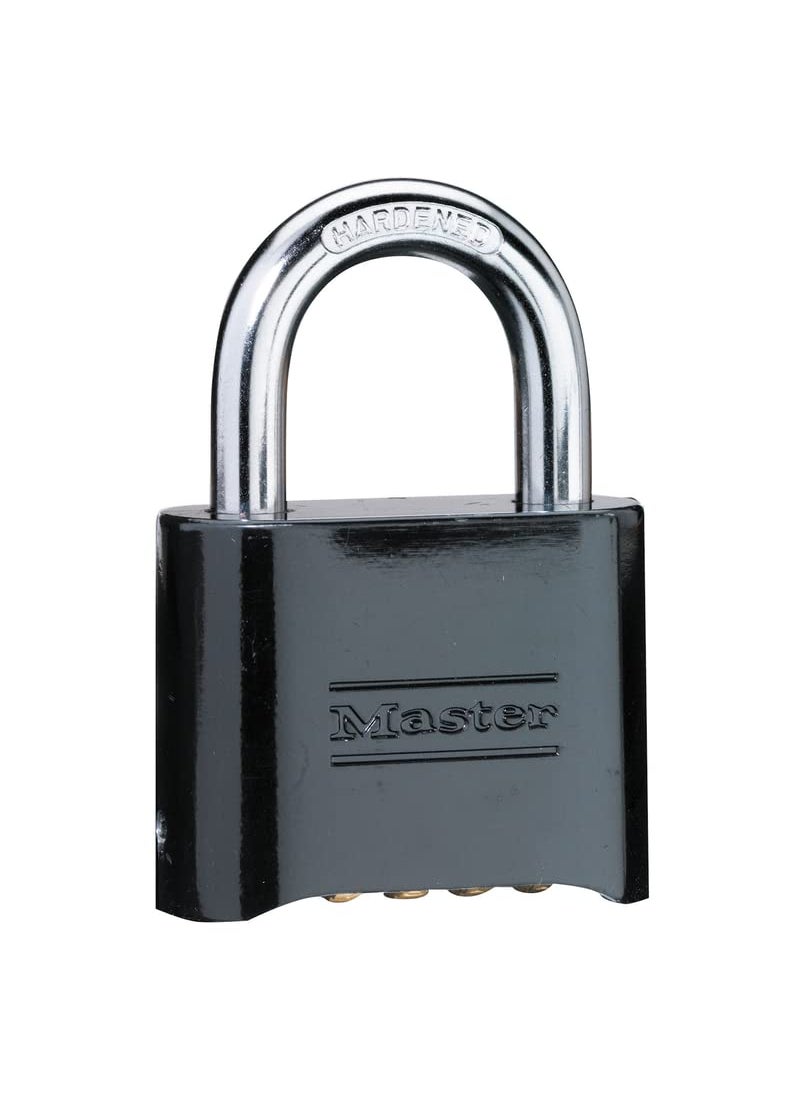 Master Lock Master Lock 178D SetYourOwn Combination Padlock DieCast Black Pack of 2  - Image 2