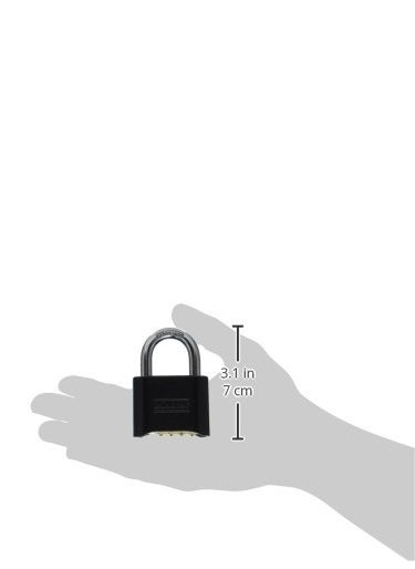 Master Lock Master Lock 178D SetYourOwn Combination Padlock DieCast Black Pack of 2  - Image 3