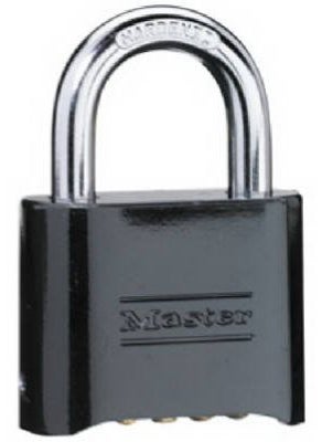 Master Lock Master Lock 178D SetYourOwn Combination Padlock DieCast Black Pack of 2  - Image 4