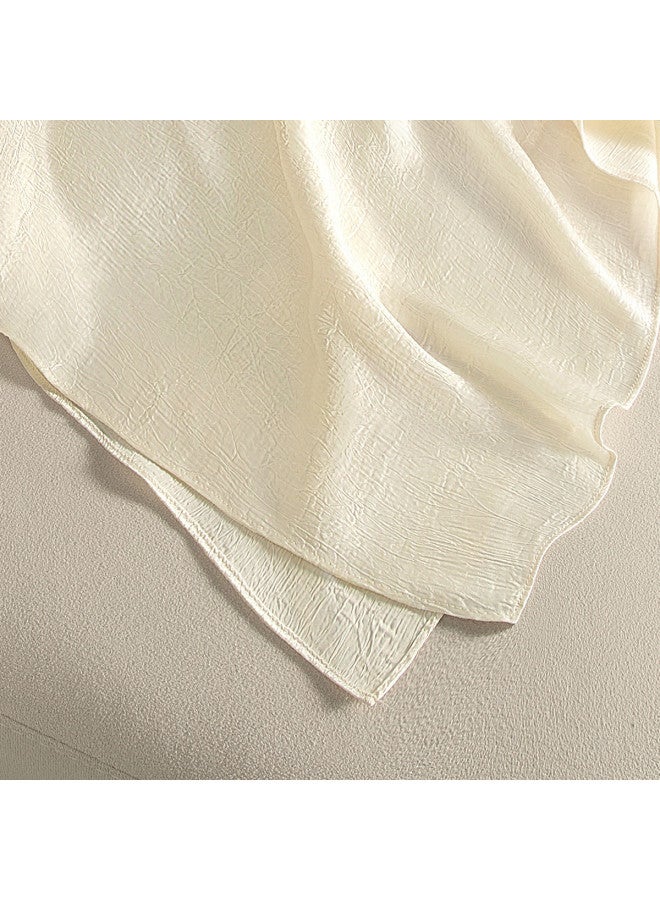 Cypress House Solid Color Loose Satin Shirt】2025 Summer New Women's Fashion Minimalist Elegant Blouse With Plus Sizes - Image 5