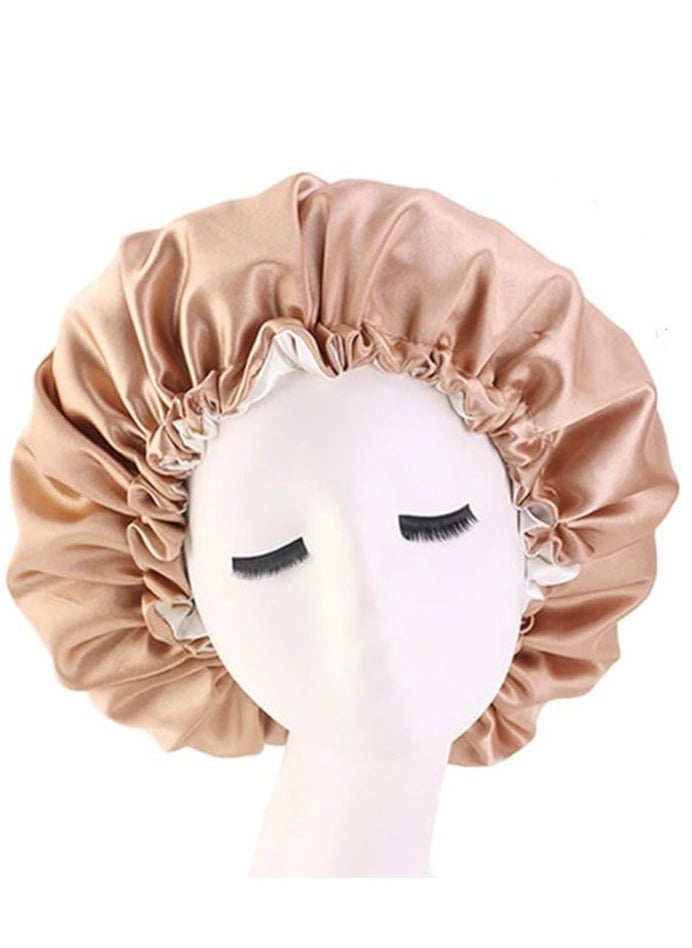 JoyousSto Women's adjustable reversible satin bonnet soft double sided sleep cap  - Image 1