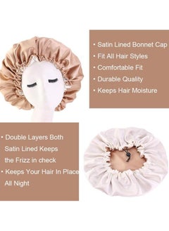 JoyousSto Women's adjustable reversible satin bonnet soft double sided sleep cap  - Image 5