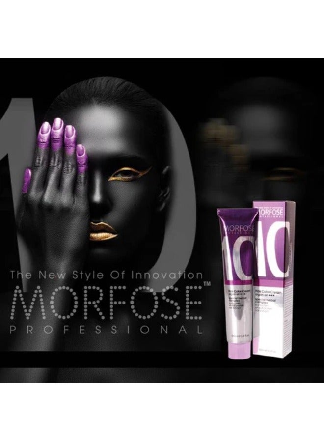 Morfose 10 Hair Color Cream with Argan Oil - Vibrant Orange, 100ml - Image 4