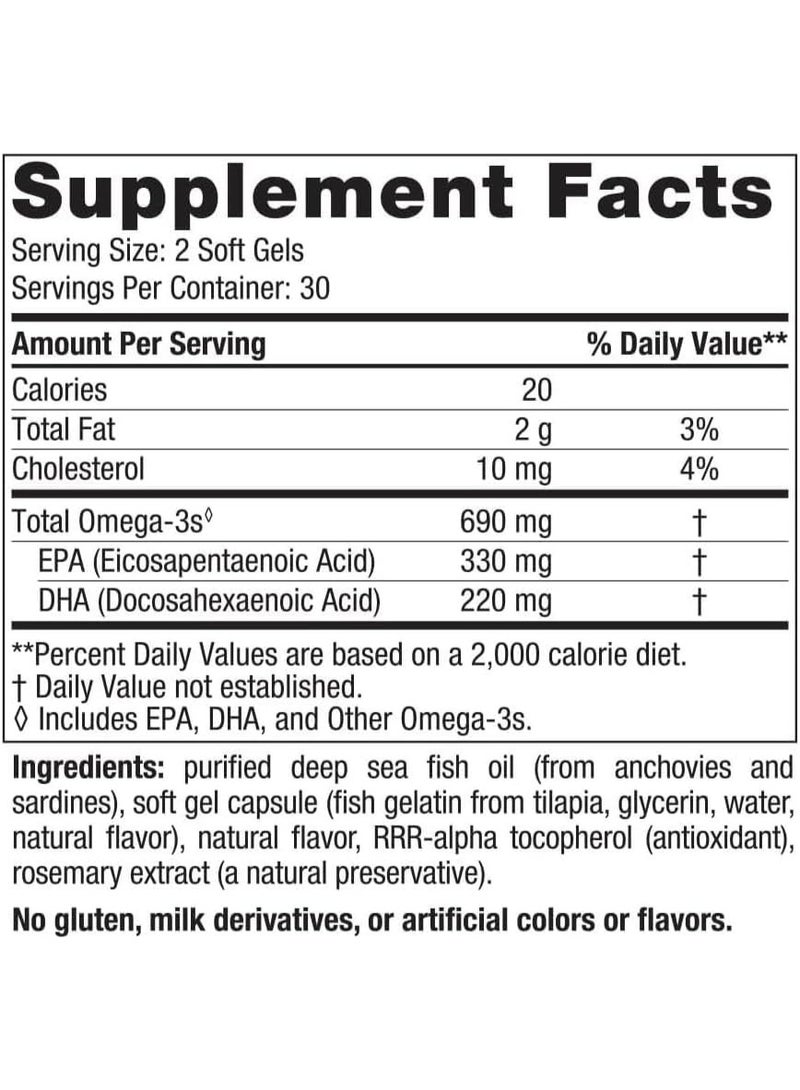 NORDIC NATURALS Omega-3 In Fish Gelatin Softgels, 60 Softgels - Image 3