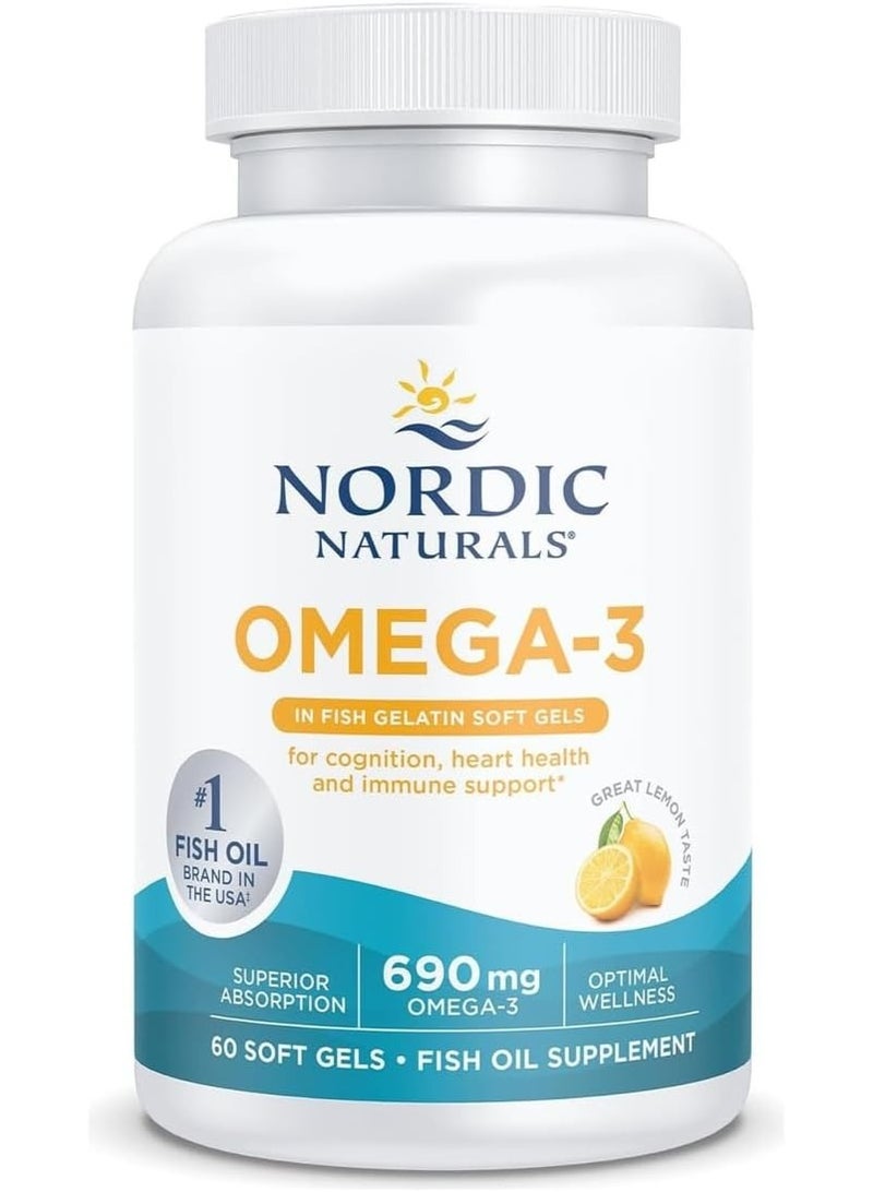 NORDIC NATURALS Omega-3 In Fish Gelatin Softgels, 60 Softgels - Image 2