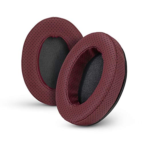 Brainwavz Replacement Memory Foam Earpads - Suitable for Many Other Large Over The Ear Headphones - AKG, HifiMan, ATH, Philips, Fostex (Perforated Red) - Image 1