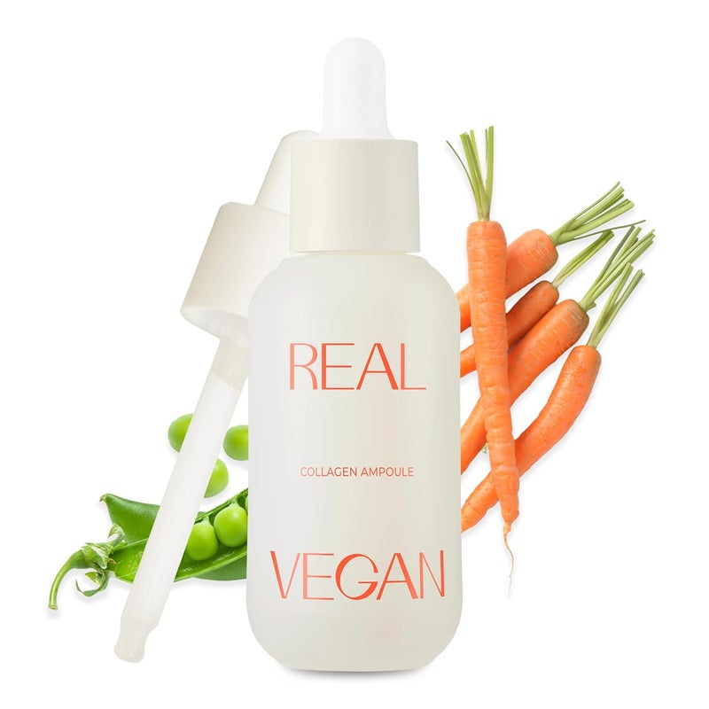 KLAVUU Real Vegan Collagen Ampoule  Enhances Skin Elasticity Providing Deep Hydration to Dry Skin for a Radiant Youthful Glow  101 Fl oz