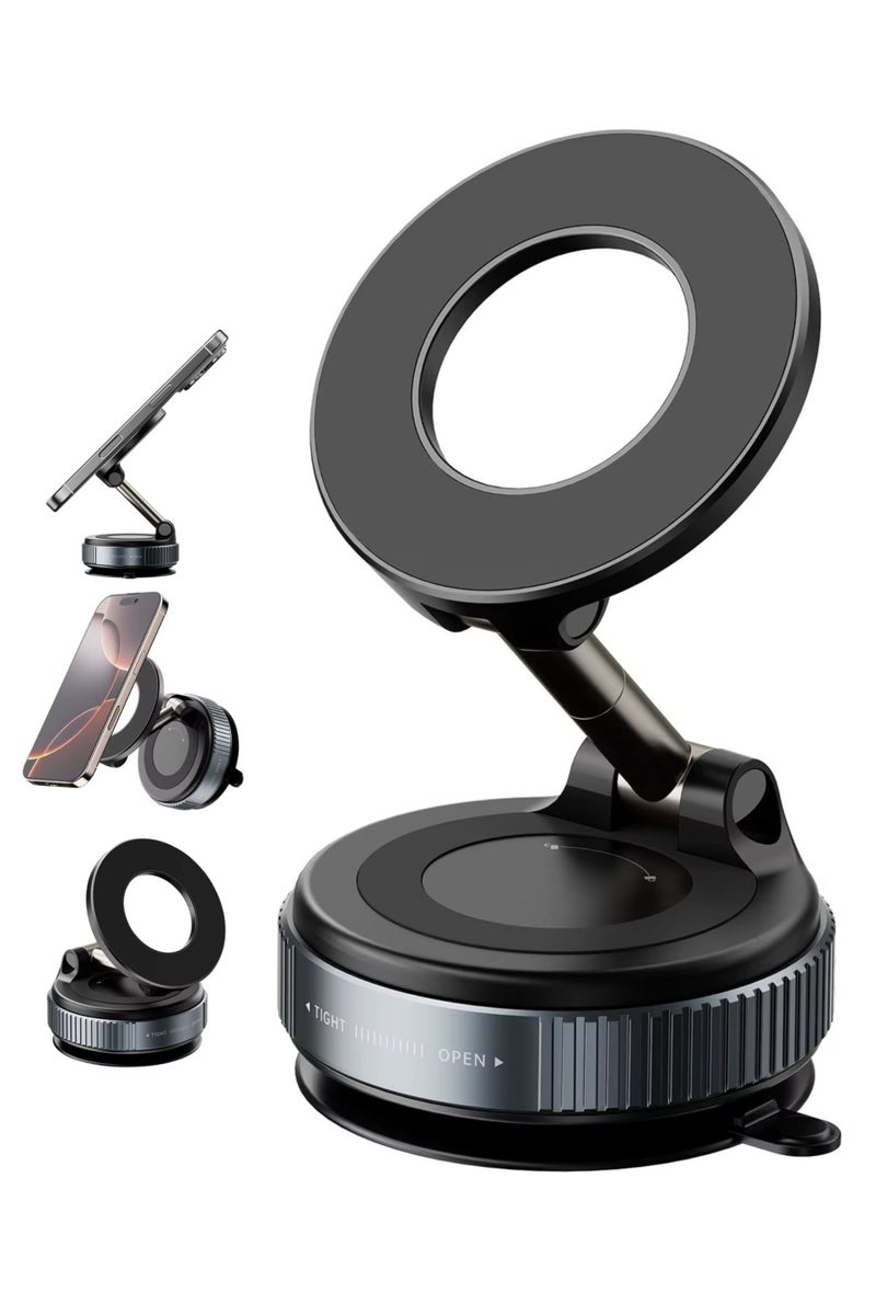 بيتشو حامل هاتف شفط مفرغ، حامل هاتف محمول ذكي للسيارة، حامل مغناطيسي عالمي للامتصاص المفرغ، إصدار عادي مستقر (النوع C) - Image 1