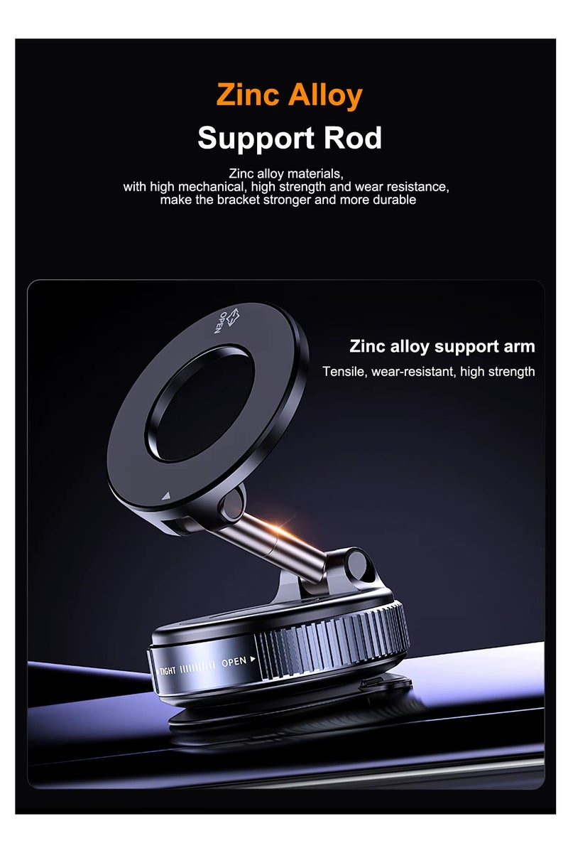بيتشو حامل هاتف شفط مفرغ، حامل هاتف محمول ذكي للسيارة، حامل مغناطيسي عالمي للامتصاص المفرغ، إصدار عادي مستقر (النوع C) - Image 2
