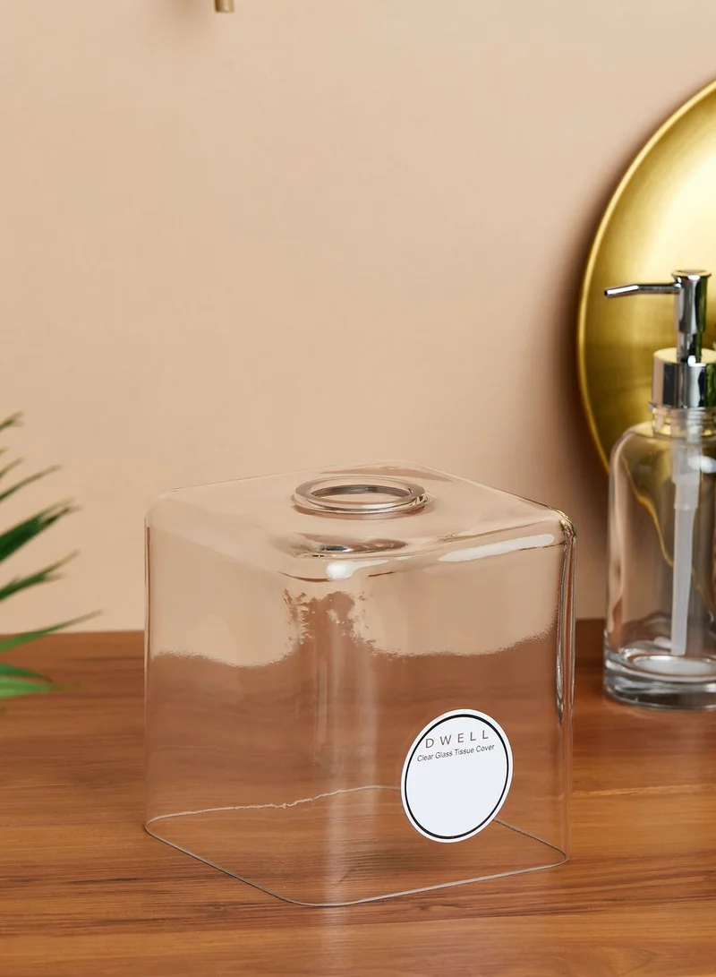 Dwell Studio Clear Glass Tissue Box Cover