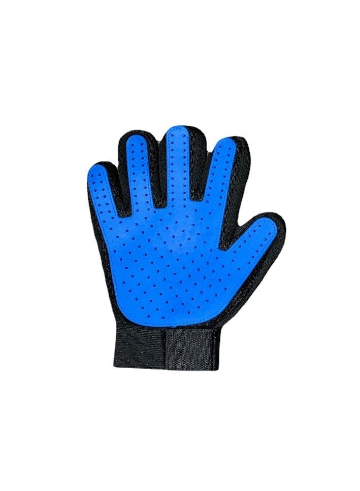 Generic Pet Deshedding Glove Brush Blue/Black 24x16cm 