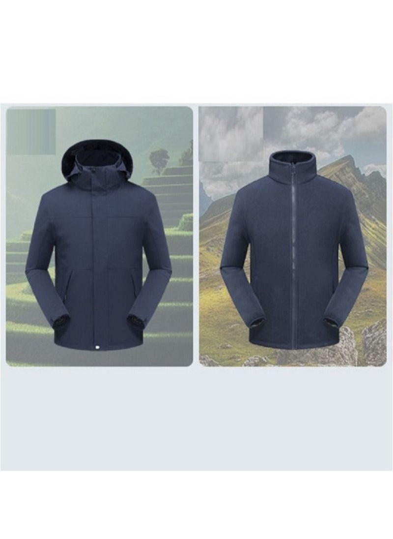 Loquat Three-in-one Detachable  Hood Waterproof Overcoat One-piece 1pcs 