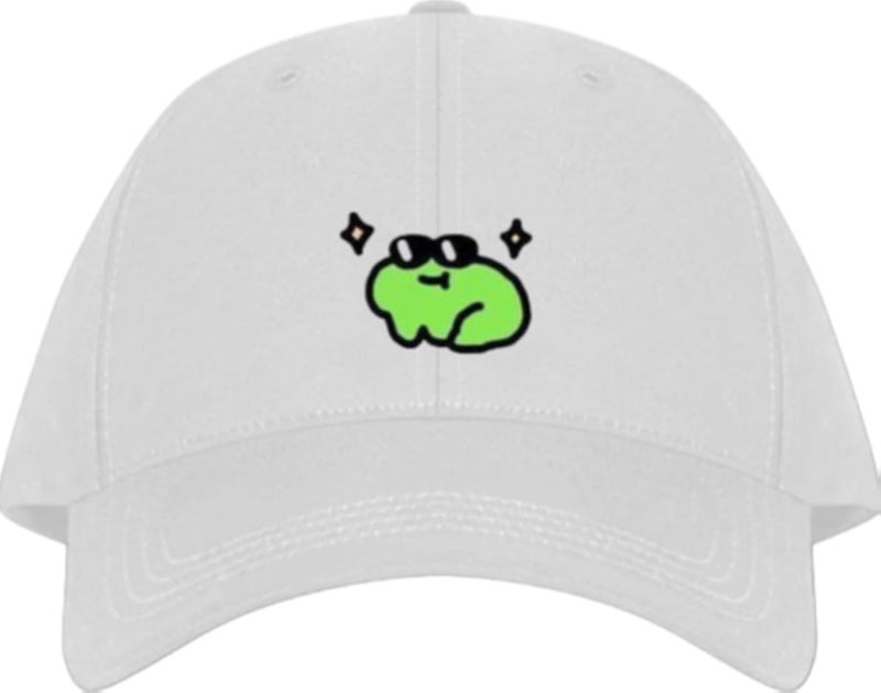 Frog Plain unisex baseball cap White 22