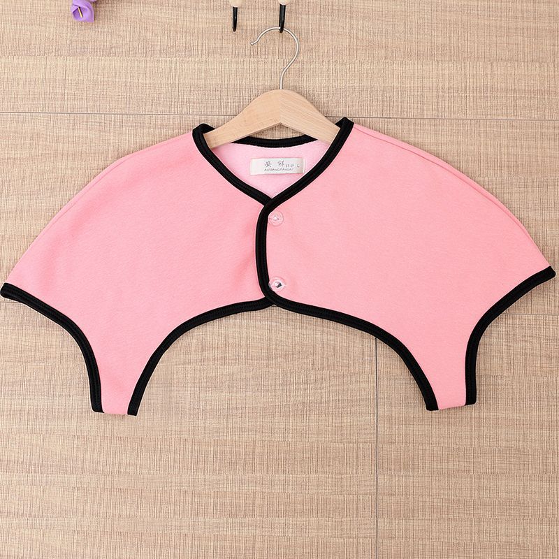Generic Summer Shoulder Protection Waistshoulder Warm Sleeping Artifact for Women Sitting Moon Cold-proof Thin Middle-aged Men Cervical Spine Protection Brush sleeveless round neck [pink]] 