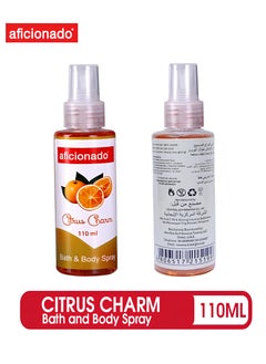 Aficionado Bath and Body Spray-BBS Citrus Charm 110ml | Aura & Charm Perfume Spray | Long Lasting Fresh Citrus Fragrance | Perfume Spray for Man & Women - 110 ml. - pzsku/ZD57E0707168E8B507160Z/45/_/1740563940/41baae3b-eb91-4eb7-9b2b-fa81c89ddf30