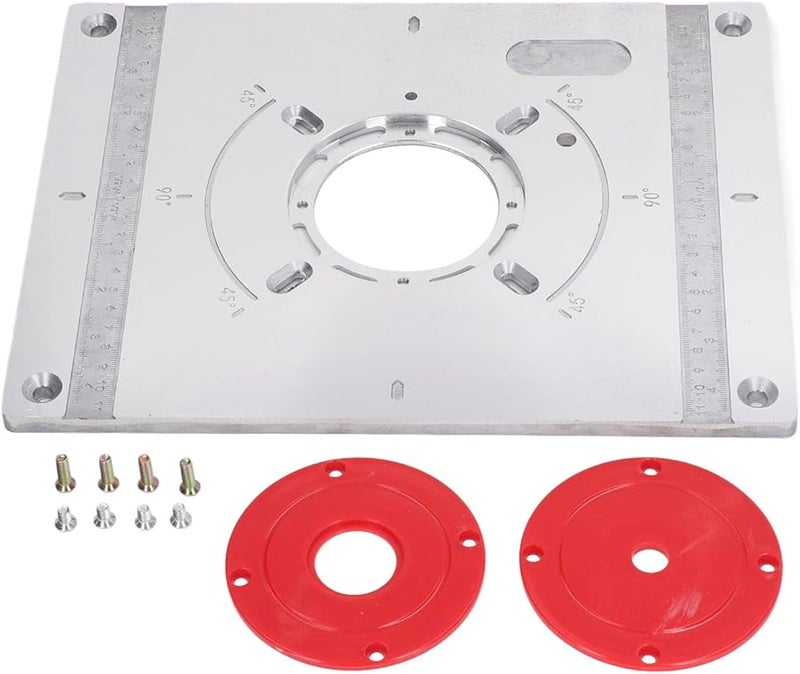 Aluminum Router Table Plate Multifunctional Woodworking Plate for Trimming and Engraving with Router Bits - Image 1