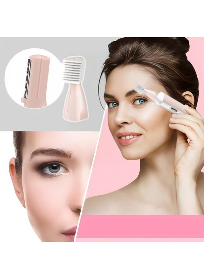 مجموعة ماكينة حلاقة 4 في 1 للنساء، مزيل شعر الجسم، اداة تشذيب الانف والحواجب، ماكينة حلاقة الجلد - Image 2