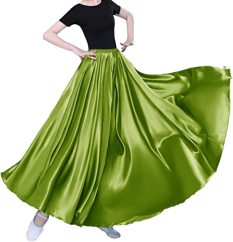 Sancan Women Long Tulle Retro Maxi Tea Ankle Length Shiny Skirt for Belly Dancing Dance Costume Cosplay Holiday Weekend Party - Image 2