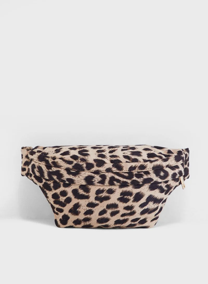 Ginger Leopard Print Bumbag