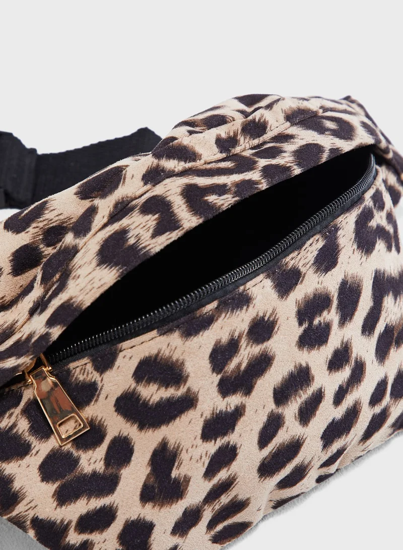 Ginger Leopard Print Bumbag