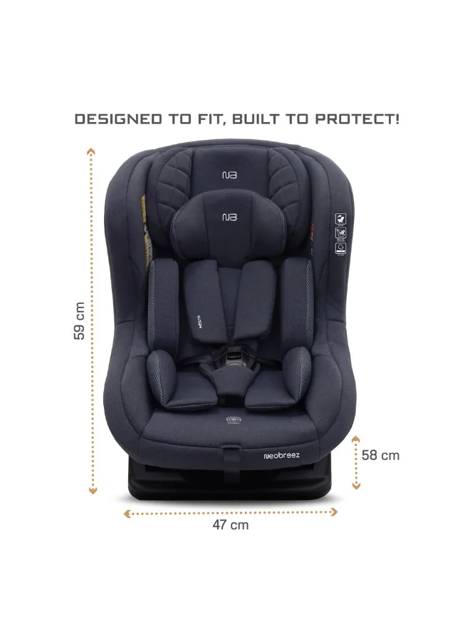 neobreez NESTII Infant/Baby/Kids/Toddler Travel 2 In 1 Convertible Car Seat, ECER44, Reducer & Wedge, Forward Facing&Rear Facing,  Slip Stopper, Injection Mold, 4 Level Recline, 0-4Yrs, 18Kg, Group 0+/1, 5 Point Harness