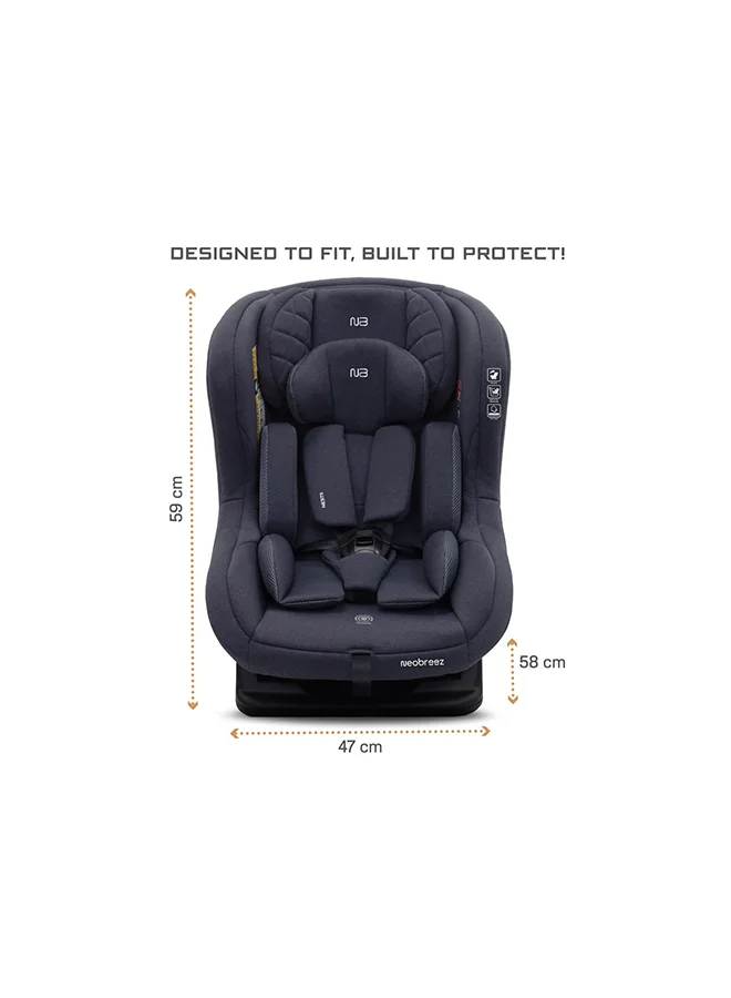 neobreez NESTII Infant/Baby/Kids/Toddler Travel 2 In 1 Convertible Car Seat, ECER44, Reducer & Wedge, Forward Facing&Rear Facing,  Slip Stopper, Injection Mold, 4 Level Recline, 0-4Yrs, 18Kg, Group 0+/1, 5 Point Harness
