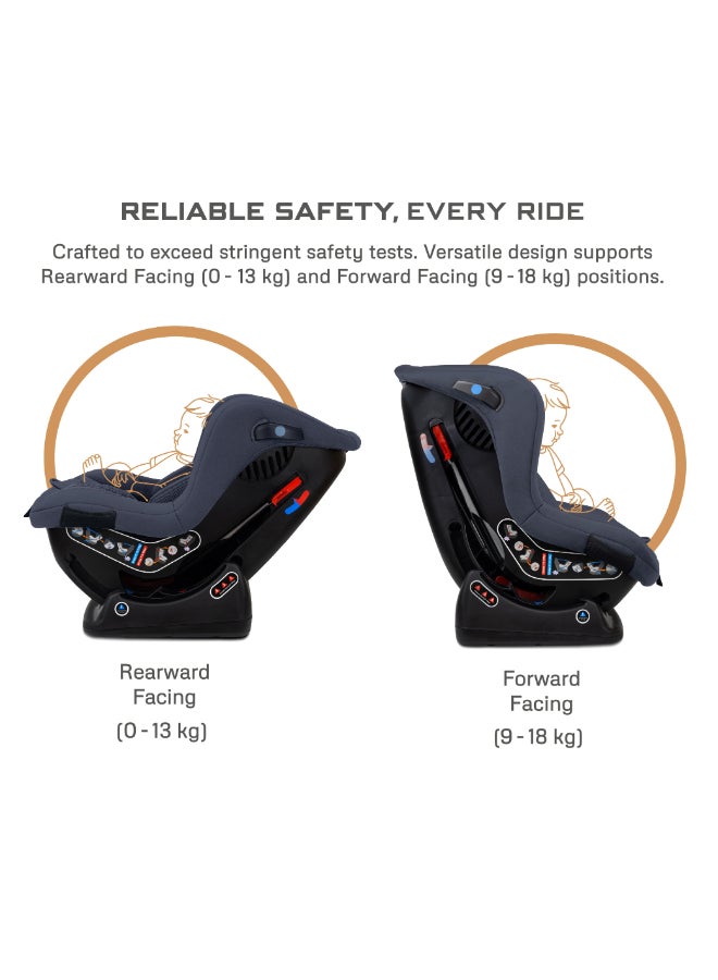 neobreez NESTII Infant/Baby/Kids/Toddler Travel 2 In 1 Convertible Car Seat, ECER44, Reducer & Wedge, Forward Facing&Rear Facing,  Slip Stopper, Injection Mold, 4 Level Recline, 0-4Yrs, 18Kg, Group 0+/1, 5 Point Harness - Image 5