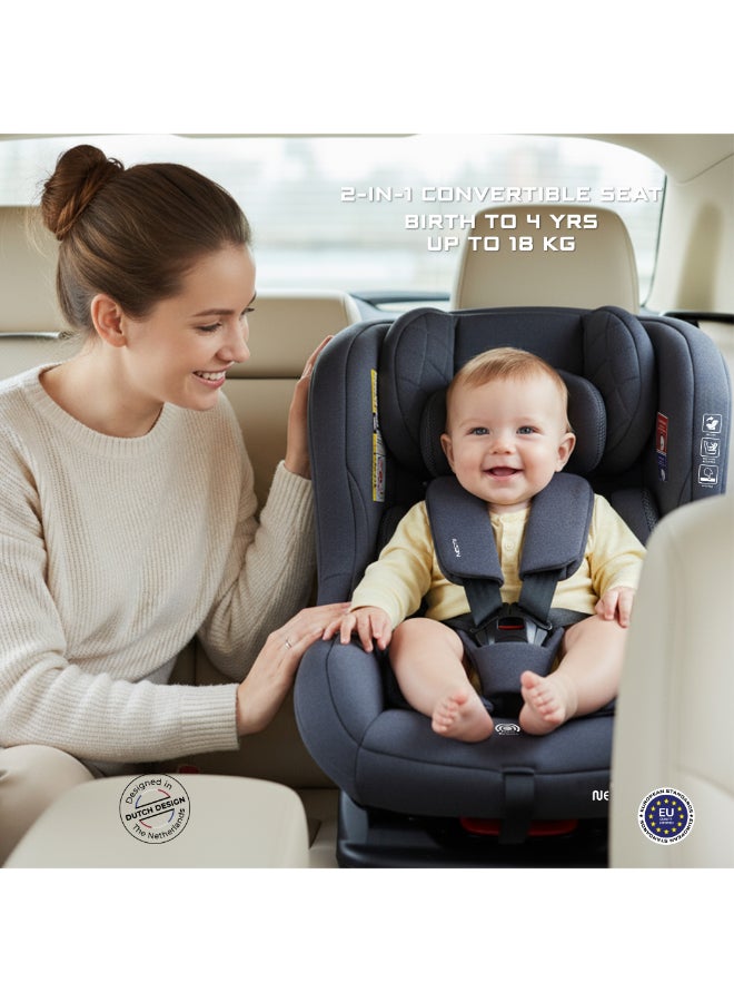 neobreez NESTII Infant/Baby/Kids/Toddler Travel 2 In 1 Convertible Car Seat, ECER44, Reducer & Wedge, Forward Facing&Rear Facing,  Slip Stopper, Injection Mold, 4 Level Recline, 0-4Yrs, 18Kg, Group 0+/1, 5 Point Harness - Image 4