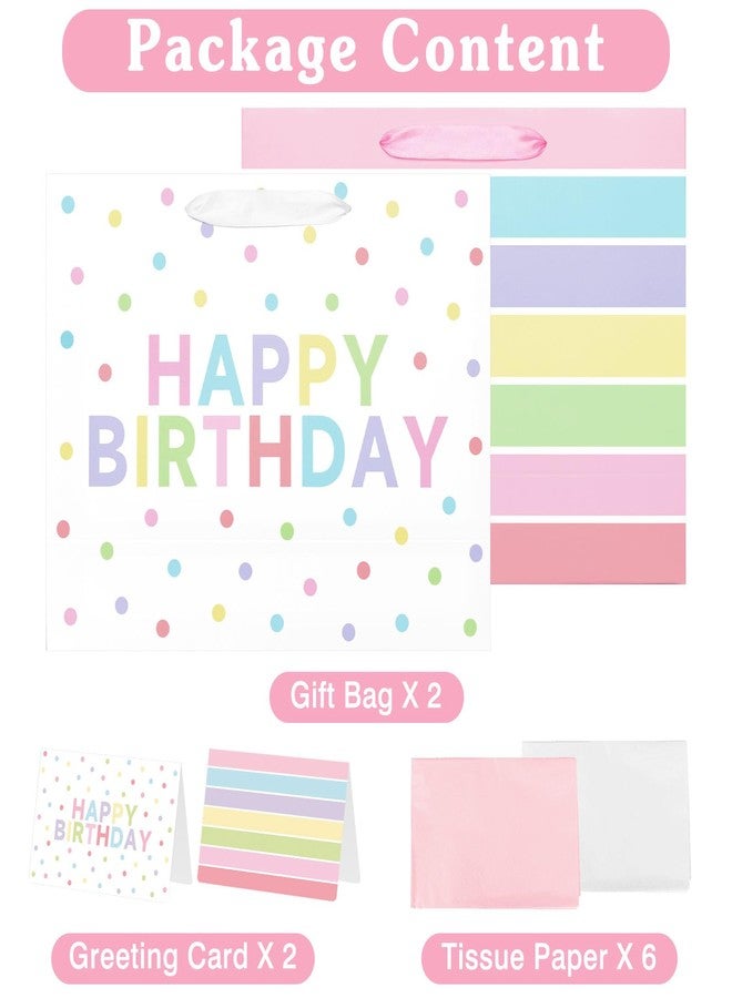Laidans 2-Pack 13" Large Happy Birthday Gift Bags - Image 3