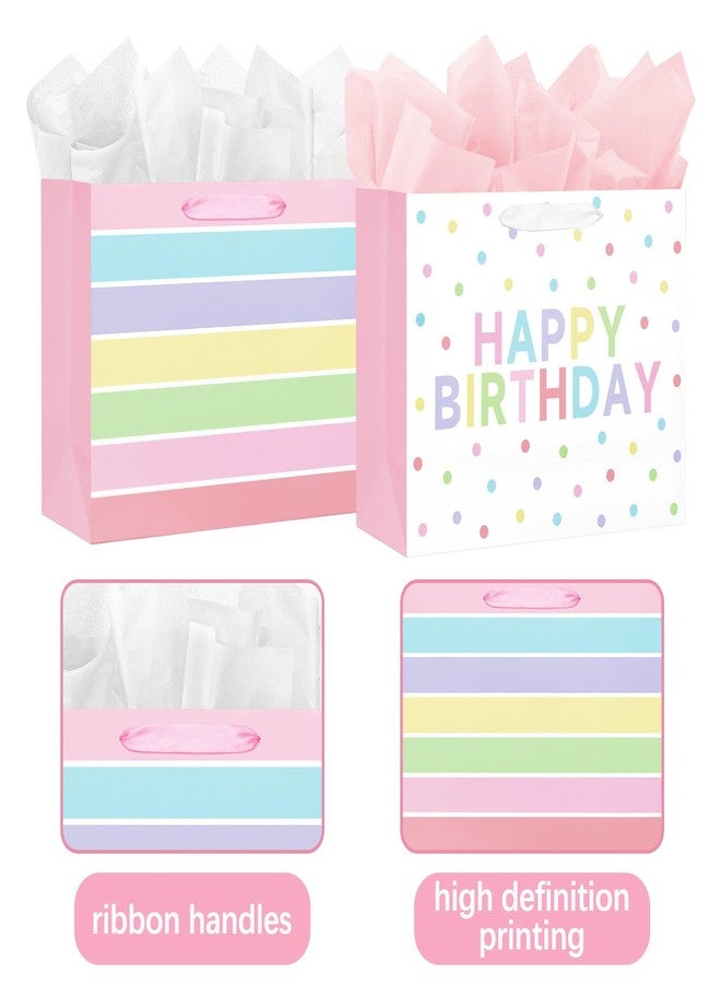 Laidans 2-Pack 13" Large Happy Birthday Gift Bags - Image 4