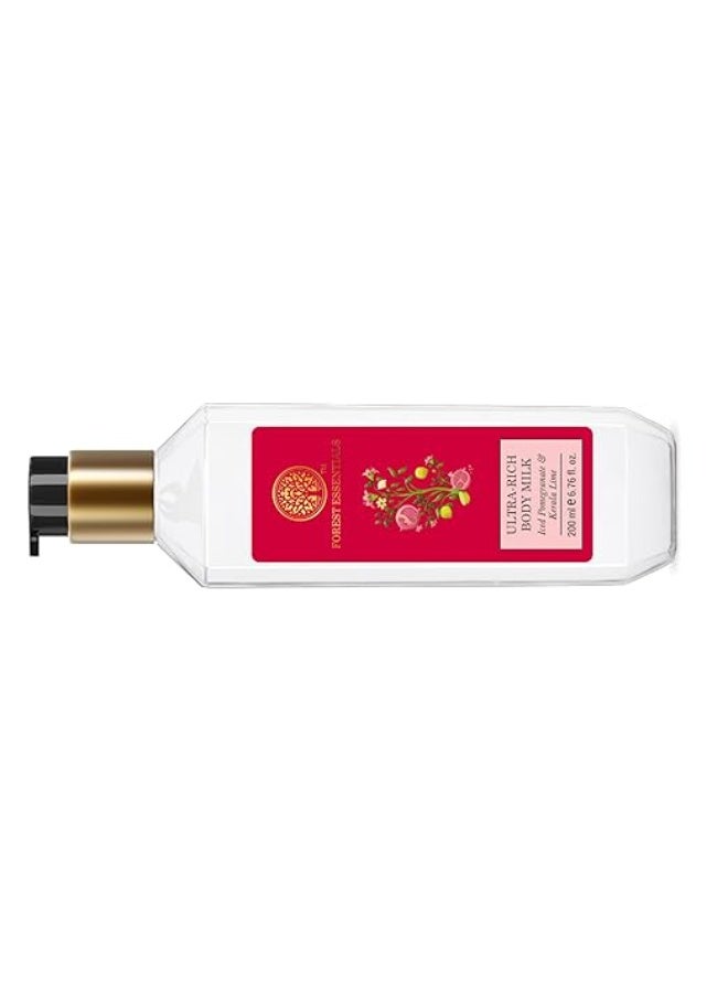 Forest Essentials Ultra-Rich Body Milk Iced Pomegranate & Kerala Lime | Ayurvedic Nourishing Body Lotion to Replenish Skin Moisture and Leave it Smooth & Scented - Image 3