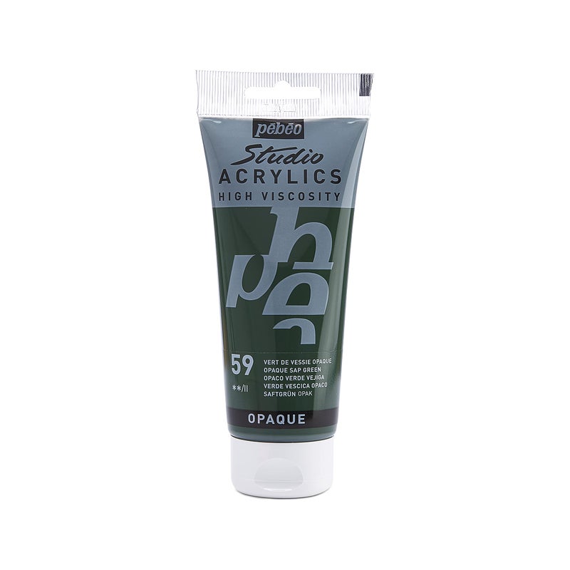 Pebeo - Acrylic Fine Studio Acrylics - Opaque Sap Green - Opaque Sap Green 100ml/3.38oz