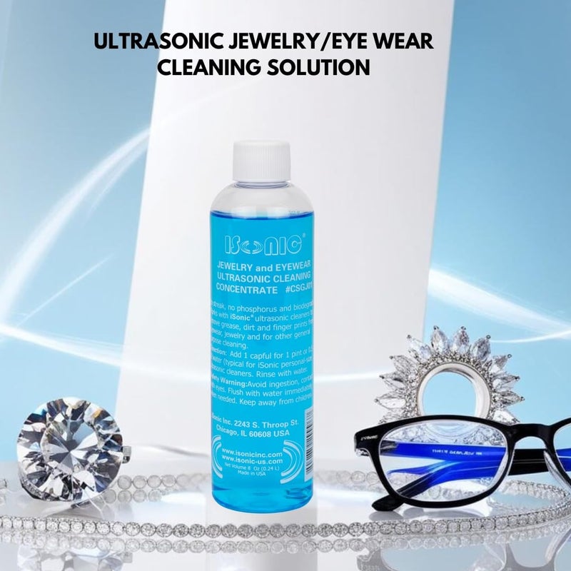 iSonic CSGJ01-8OZx1 Ultrasonic Jewelry/Eye Wear Cleaning Solution Concentrate,Blue - Image 3