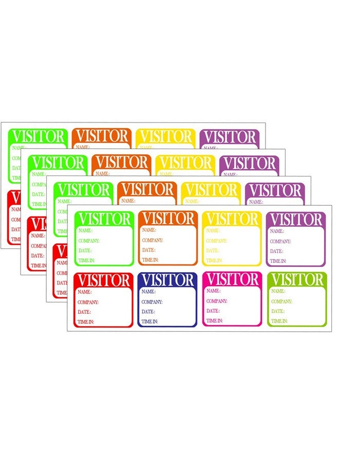 Top label Visitor Stickers，2 Inch Visitor Name Tag,Identification Stickers For School, Church, Store Or Business,200 Pcs - Image 1