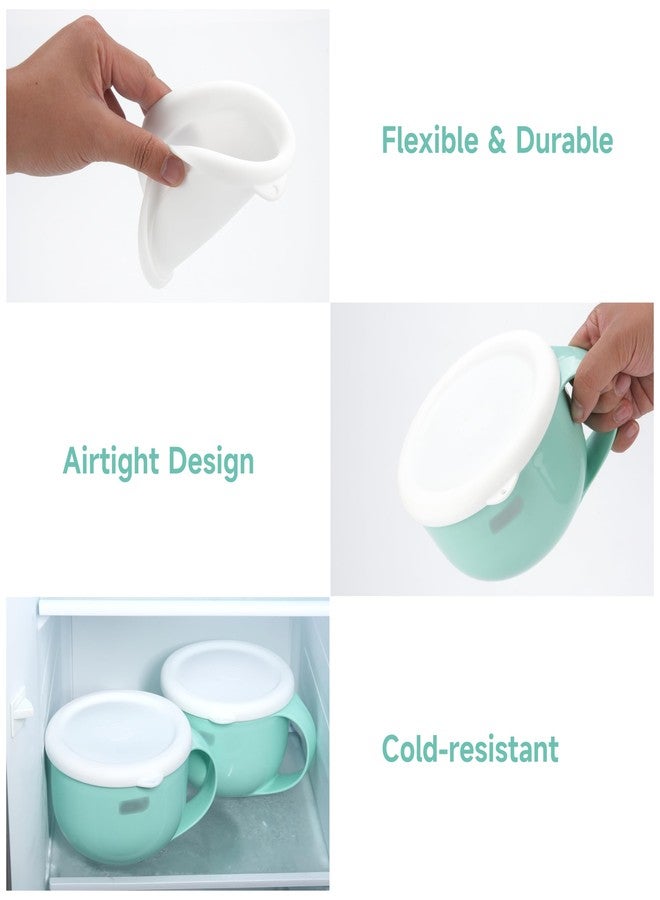 Luvcosy 1 Pack Silicone Lid Compatible with Dash Ice Cream Maker Mug, Reusable Silicone Bowl Cover for Ice Cream Storage Food-grade Freezer Bowl Lid, Freezer Dishwasher Safe, White (Bowl NOT Included) - Image 3