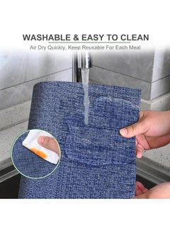 FALMER 6PCS PlaceMats for Kitchen Dining Table45X30CM-Blue  - Image 5