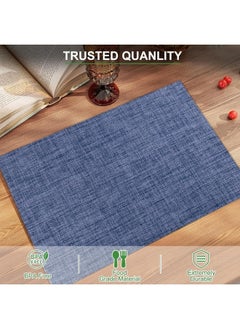 FALMER 6PCS PlaceMats for Kitchen Dining Table45X30CM-Blue  - Image 3