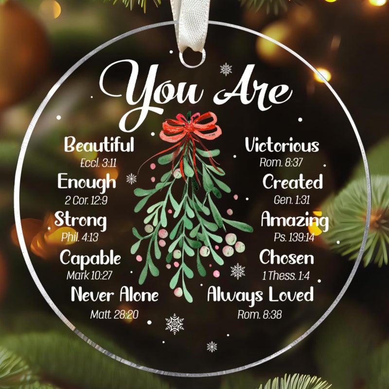 SUCHAGIFT Christian Gifts for Women - Christian Gifts  Christian Gifts for Women Faith  Religious Gifts - Christian Christmas Ornaments  Religious Christmas Ornaments  Inspirational Ornament - Acrylic Ornament - Image 1