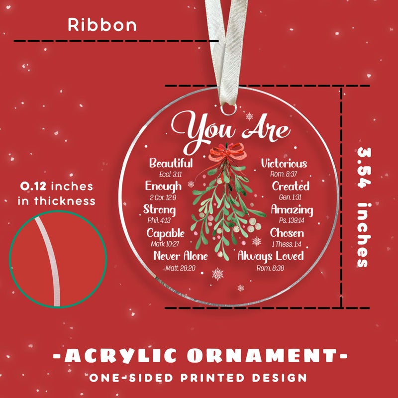 SUCHAGIFT Christian Gifts for Women - Christian Gifts  Christian Gifts for Women Faith  Religious Gifts - Christian Christmas Ornaments  Religious Christmas Ornaments  Inspirational Ornament - Acrylic Ornament - Image 2