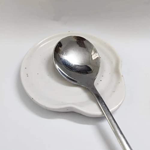 DiDida Ceramic Spoon Rest for kitchen, 3.9 Inches Spoon Holder for Stove Top, Coffee Spoon Rest, Spoon Cradle, Kitchen Basics, Kitchen Accessories for Utensils - Image 3