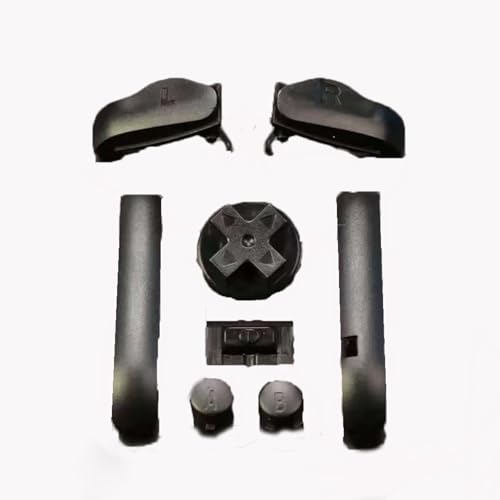 Ambertown 8 in 1 Black Bumper Shoulder R L A B DPad Buttons Set for Game Boy Advance GBA - Image 1
