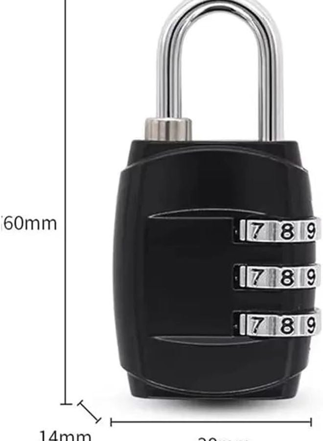 2 Pack Metal Combination Padlock Suitcase Luggage Travel Code Password Locks - Image 4