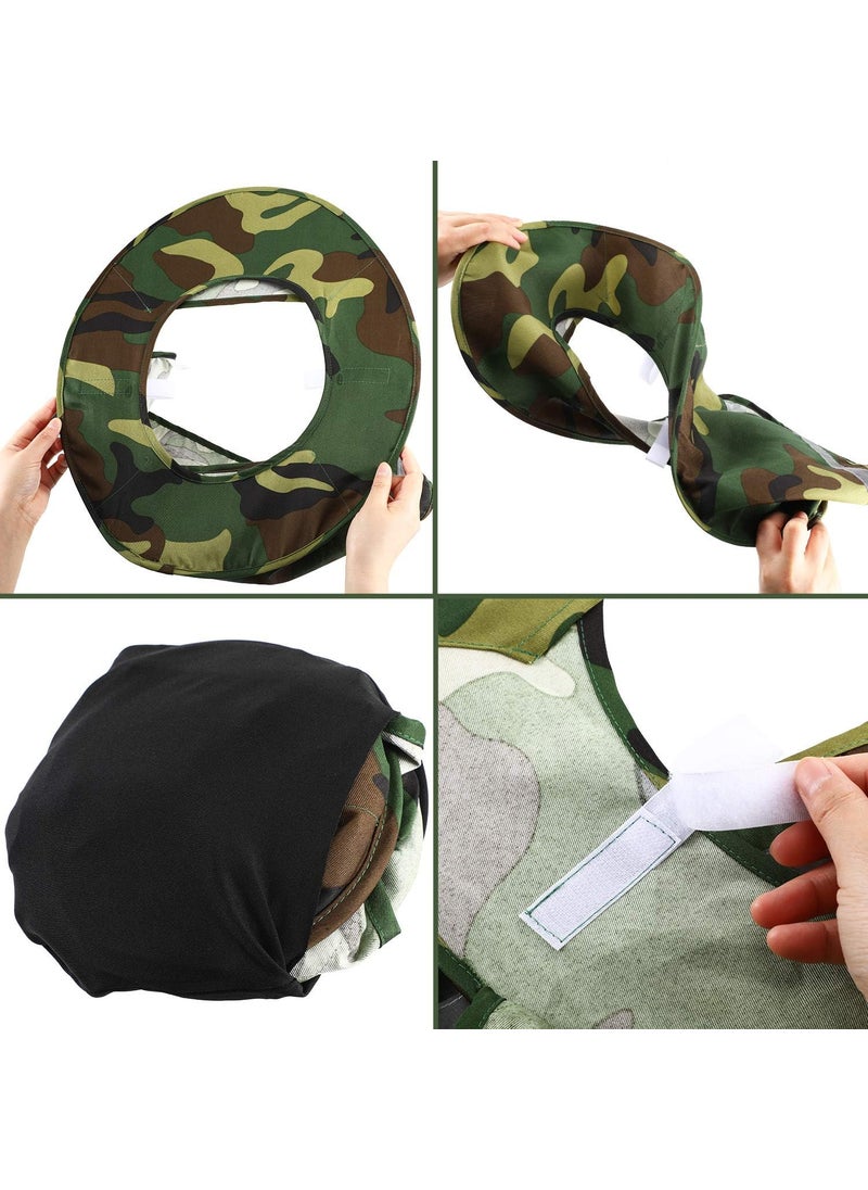 Jovitec Jovitec 2 Pieces Hard Hat Neck Sun Shade Neck Protection Full Brim with Reflective Strip Green Camouflage Hard for Cover Summer SunCamouflage  - Image 4