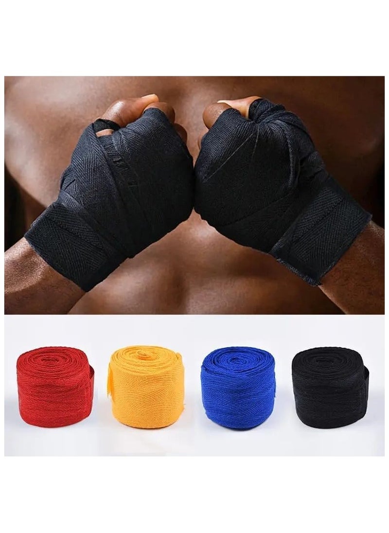 QSHOP - Light Fighter QShop®️3 Meter Boxing Hand Bands Multi Length Semi-Elastic Hand Bands with Thumb Loop for Boxing, Great Elastic Hand Bands for Men and Women (2 Pieces) - Image 1