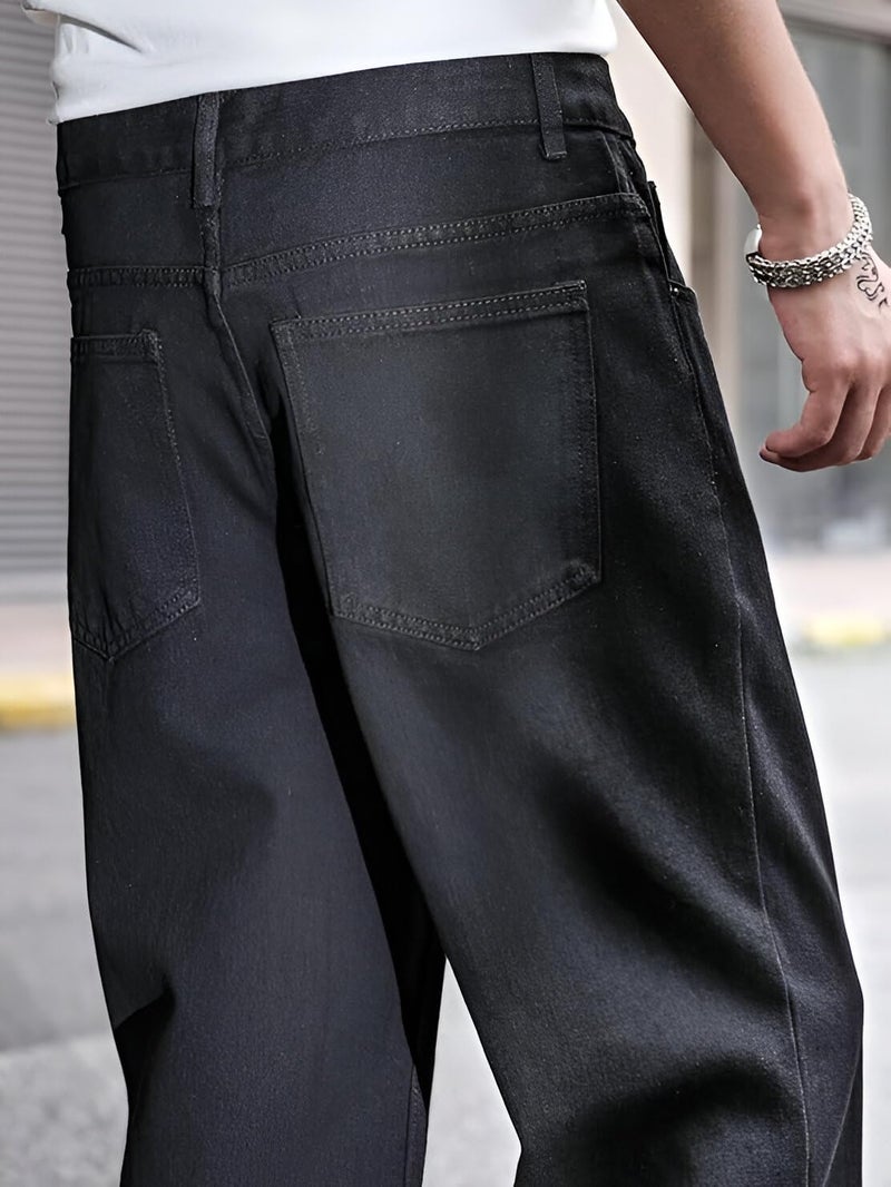 Ben Martin Black Men Jeans || Baggy Fit Jean's for Man || Loose Fit High Rise Denim || Stretchable Casual Wear Jean,s || Dance Rap Rapping Style Pant for Men || Denim Cotton Jeans 28 (1) - Image 5