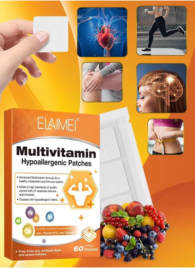 Elaimei 60Pcs Multivitamin Hypoallergenic Patches  - Image 1