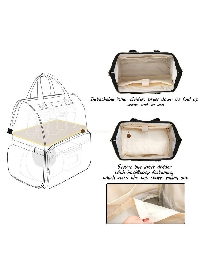 CURMIO Breast Pump Bag Backpack Compatible For Spectra S1 S2 Medela Pumping Tote With Compartment For Cooler Bag With Padded Laptop Sleeve For Working Moms Black - Image 3